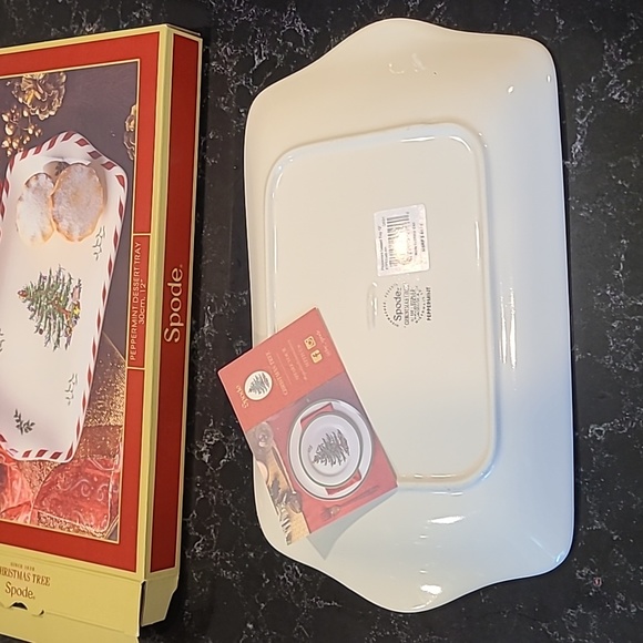 🎄 NIB Spode Peppermint Dessert Tray - Picture 5 of 6
